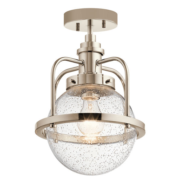 Wisząca lampa nad stół QN-TRIOCENT-P-PN kula nikiel