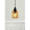 Wisząca lampa nad stół tuba HOLLYWOOD 46483027 szklana bursztynowy czarny