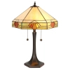 Lampa stolikowa z włącznikiem Nevada 64286 do salonu brązowa beżowa