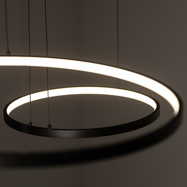 Lampa wisząca do salonu ring Circolo 10817 Nowodvorski LED 45W 3000K czarna