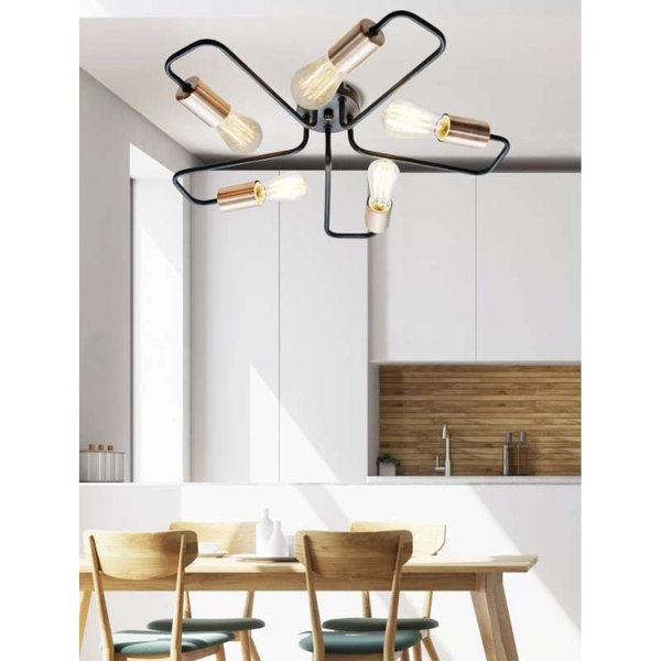 Lampa sufitowa HERPE 35-66930 industrialna pręty bulbs pająk sticks loft