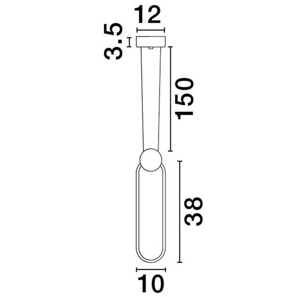 Modernistyczna lampa wisząca Barre LE43550 LED 11W 3000K czarna