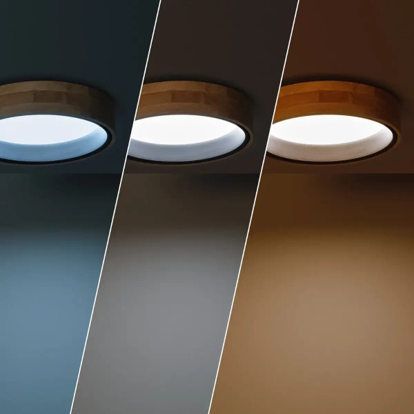 Metalowy plafon Nature ABR-PLODV-C-15W-CCT LED 15W 2700-6500K drewniany