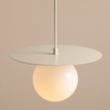 Zwisająca lampa do salonu LOOP 1125G9_S Aldex szklana kula kremowy