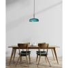 Ryflowana lampa wisząca Colle PND-48529-BK-BLU LED 12W 3000K zielona