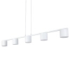 Podłużna zwisająca lampa Mila 5 41351 na belce tuby do salonu biały