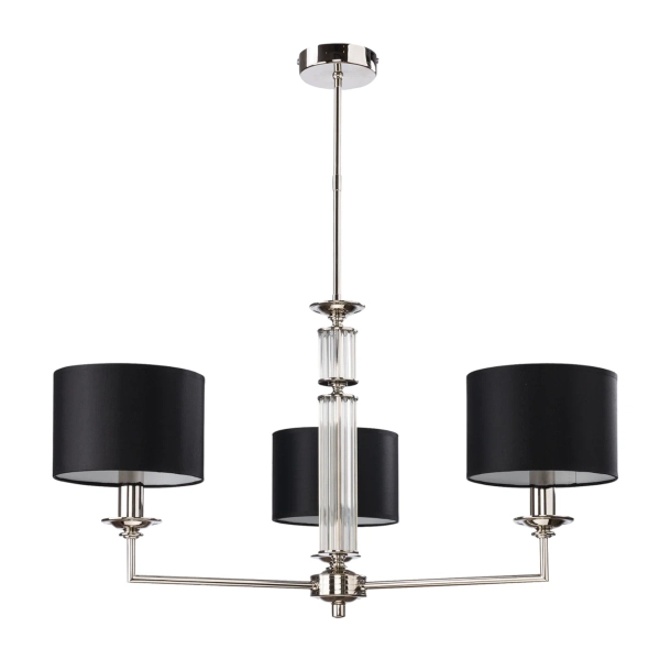Lampa wisząca potrójna Artu ART-ZW-3 (N) do sypialni nikiel czarna