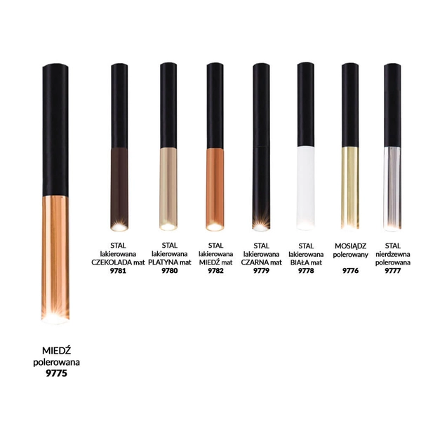 Końcówka do ALHA 9775 Dohar metalowa polerowana miedź czarna