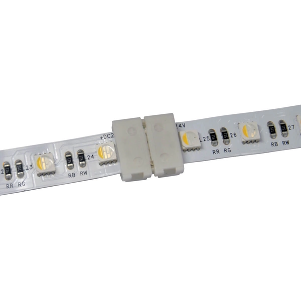 Złącze stałe do taśm LED 319784 RGBW 12mm metalowe białe
