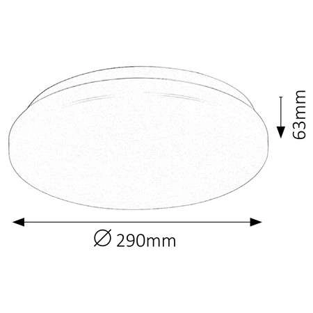 Plafon LAMPA sufitowa ROB 3338 Rabalux okrągła OPRAWA metalowa LED 20W 3000K biały