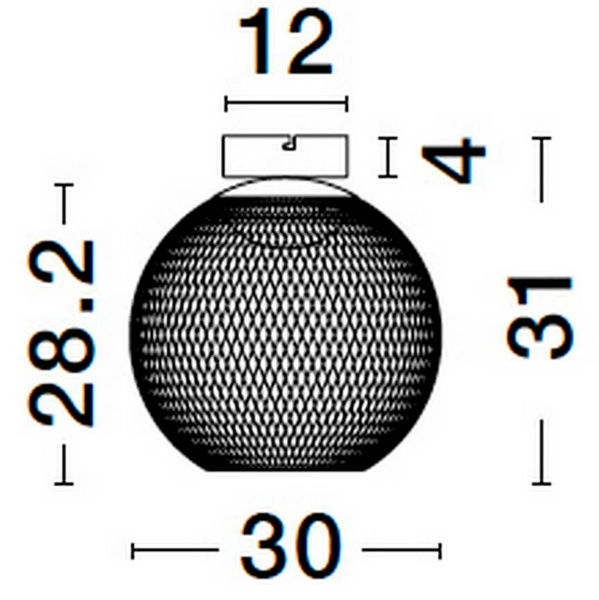 Nasufitowa lampa RITA LE44256 LED 12W 3000K druciana czarna