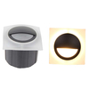 Wupszczana LAMPA schodowa Q5 LED 313713 Polux podtynkowa OPRAWA kwadratowa LED 3W 4000K metalowa IP44 grafitowa
