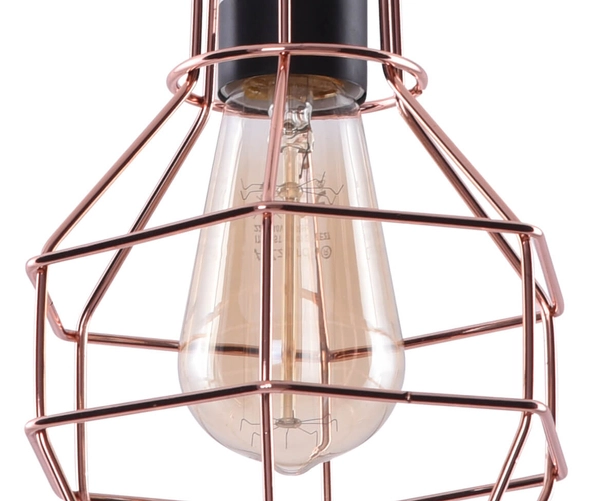 Lampa wisząca Carron miedziana druciana do przedpokoju