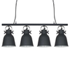 Wisząca LAMPA industrialna LAVARE MD-HN82608-4-BK+WH Italux metalowa OPRAWA loftowy ZWIS reflektorki na listwie grafitowe białe