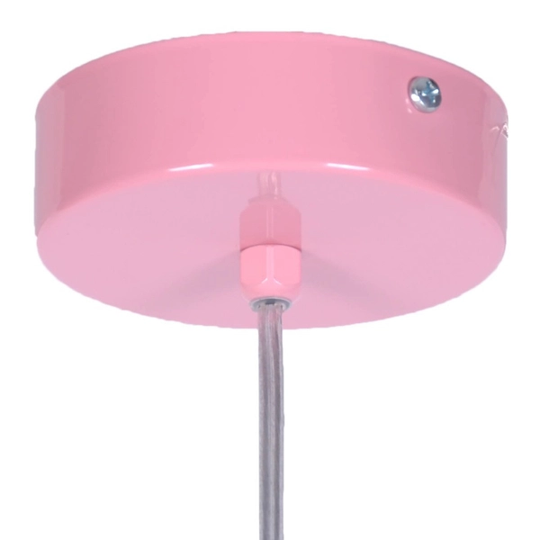 Wisząca LAMPA loft KP-21 RÓŻOWY Kaja druciany ZWIS nad łóżko