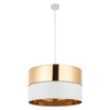 Lampa glamour wisząca Hilton 4771 TK Lighting z tkaniny biała złota