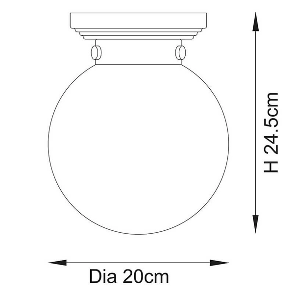 Kulista lampa sufitowa Cheswick 96138 IP44 chrom przezroczysty