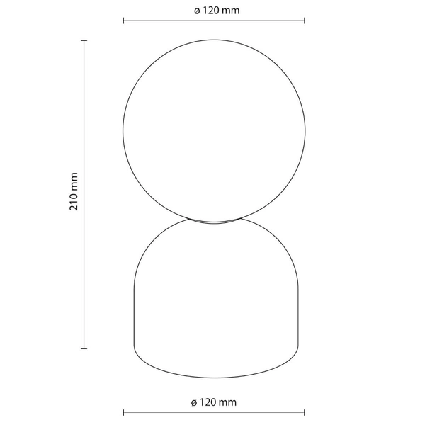 Biurkowa lampka Miki 16044 bubble do gabinetu metalowa czarna biała