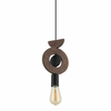Lampa zawieszana do gabinetu Drops 11176 japandi okręgi drewniana czarna