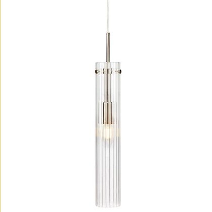 Loftowa LAMPA wisząca TUBO 108112 Markslojd szklana OPRAWA tuba zwis stal przezroczysty