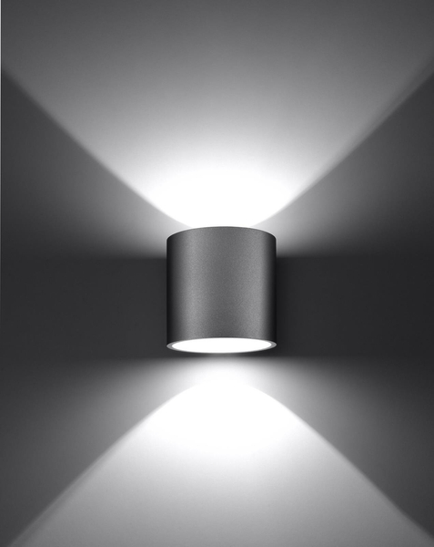 Kinkiet LAMPA ścienna SL.0049 metalowa OPRAWA tuba szara