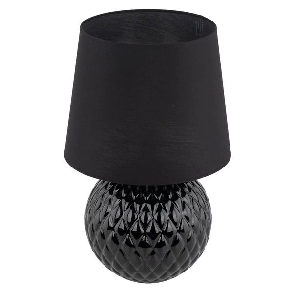 Nocna lampka do sypialni Santana 16047 dekoracyjna szklana czarna