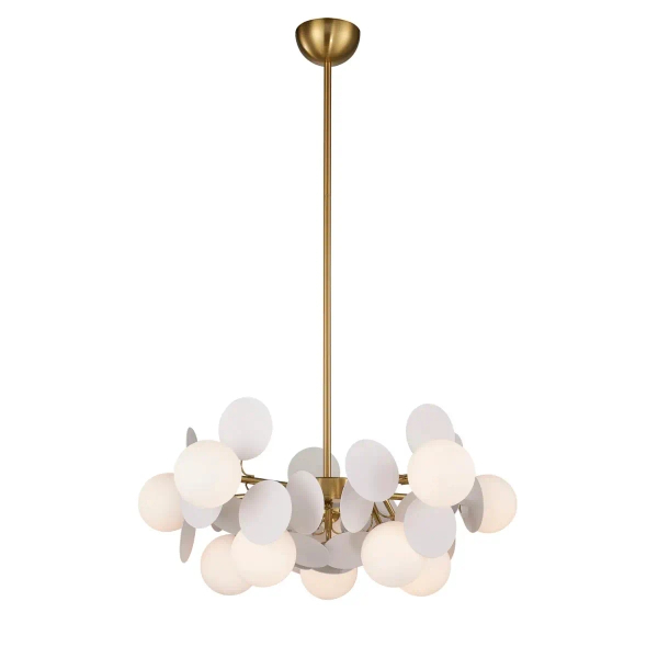Regulowana lampa wisząca CHIC biała złota ST-DL-2969P-5 10xG9 5W