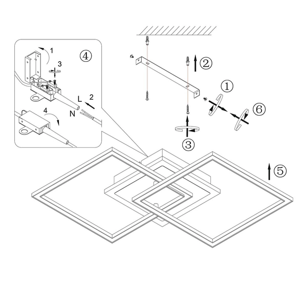 Plafon do sypialni Venida R62793187 plafon LED 25W 3000K srebrny