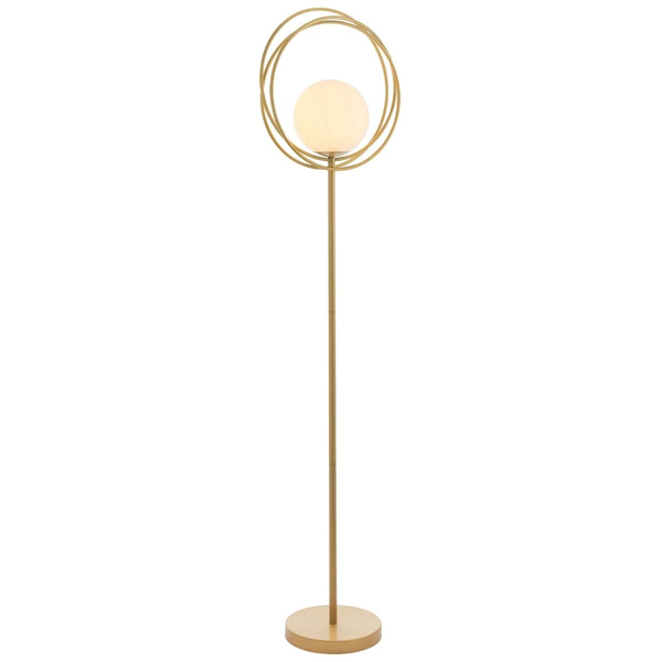 Stojąca lampa do salonu L&-192492 Light& ball pierścienie złote