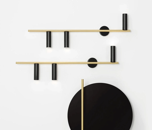 3-punktowa lampa ścienna Trevo 1083Y40 złota czarna