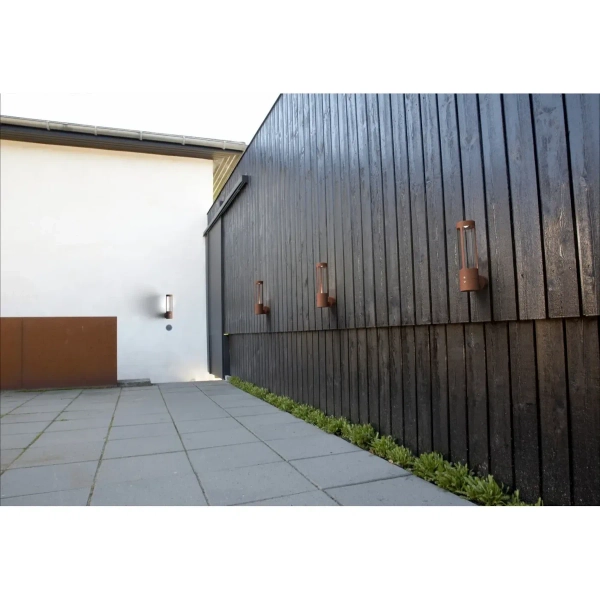 Postarzana lampa ścienna Helix 77479938 IP44 na zewnątrz rdzawy