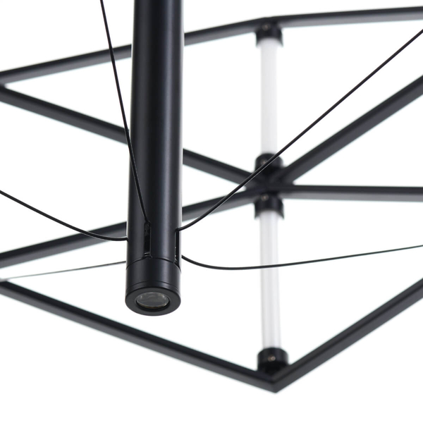 Wisząca lampa do salonu SPACE ST-9858 P/S black LED 20W industrialna czarny