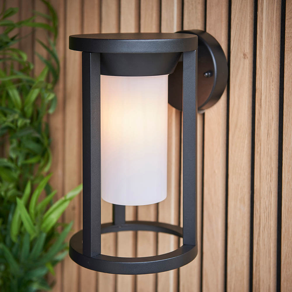 Elewacyjna lampa tuba Braden 96916 IP44 czarny biały