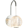Glamour LAMPA ścienna ROSARIO WL-12220121-1A-CR Italux szklana OPRAWA kinkiet LED 4,2W 3000K kula ball chrom przezroczysta