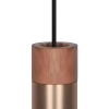 Salonowa lampa wisząca Tilo 2410453035 tuba drewniana mosiądz