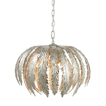 Designerska lampa wisząca do jadalni srebrna Delphine OUTLET