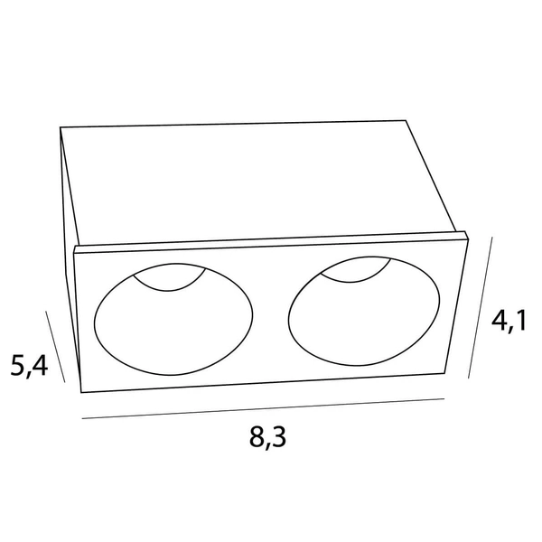 Wpuszczany moduł sufitowy MODULAR HM180 2L Maxlight LED 6W 3000K czarny