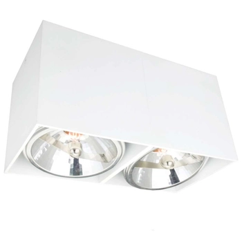 Downlight LAMPA sufitowa ALIANO 2 LP-9S21/2 SM WH Light Prestige metalowa OPRAWA natynkowa prostokątna biała