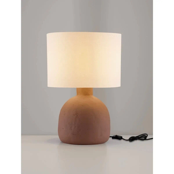 Lampa stołowa papierowa CANZURO LE45290 na stolik beżowa brązowa