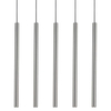 Lampa wisząca jadalniana Sopel 33618 Sigma tuby metalowa srebrna