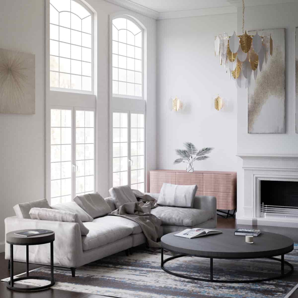 Designerska lampa wisząca do salonu Palermo P21070AU metal szkło złota