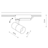 Spot do szynoprzewodu 1-obwodowego Profile Tinos 10385 Nowodvorski LED 7W 4000K czarny