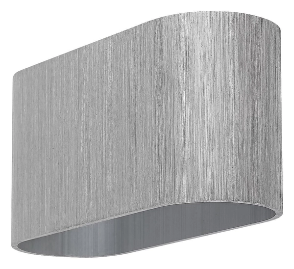 Metalowa LAMPA ścienna KAUNAS 7025 Rabalux minimalistyczny kinkiet do sypialni aluminium