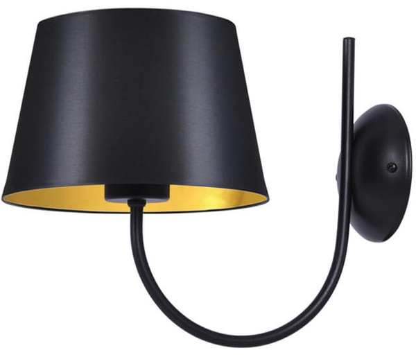 Ścienna lampa Sasto K-4337 klasyczna do salonu czarna złota