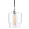 LAMPA wisząca LONGIS 10523409 Kaspa metalowa OPRAWA listwa ZWIS szklany przezroczysty