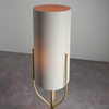 Podłogowa lampa do salonu Fraser 95466 z abażurem mosiądz beżowy