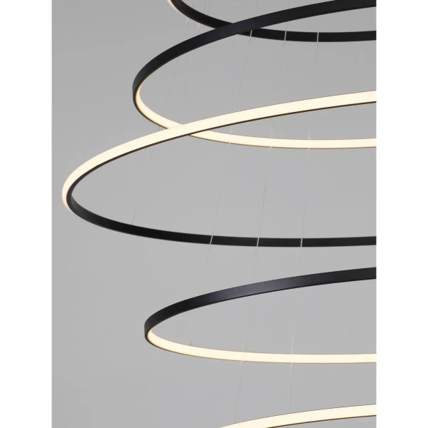 Nowoczesne wiszące pierścienie RESCARO LE45447 LED 260W 4000K czarna