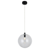 Pojedyncza lampa wisząca BUBBLES AZ5918+AZ5958 kula czarna przezroczysta