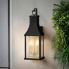 Tarasowa lampa ścienna Beacon HK-BEACON-HILL-M-MB IP44 metalowa czarna