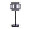 Stołowa lampa nocna HARE 41-18465 do sypialni czarna szara srebrna